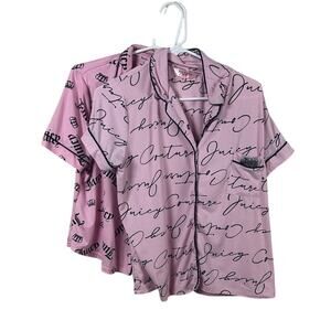 Juicy Couture Pink Button Down Pajama Tops Bundle size L
